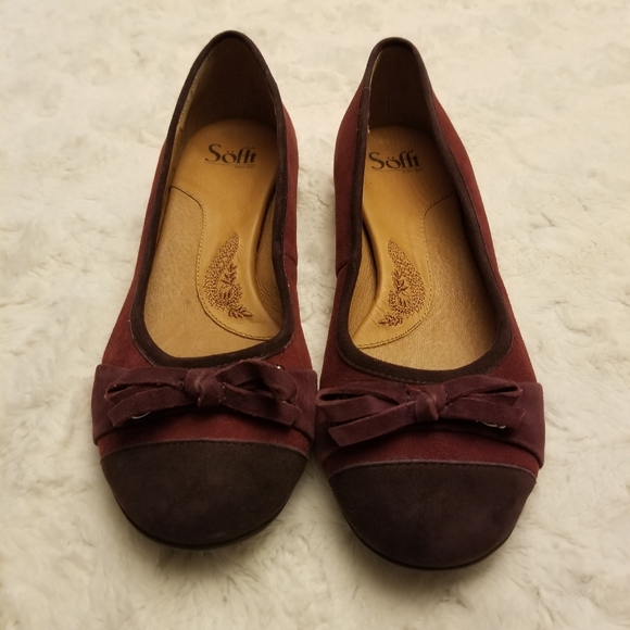 Sofft Flats Burgundy Polina Shoes Size 9 - Picture 2 of 7